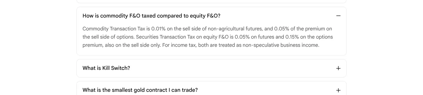 Our copy: The tax answer gives the futures rate only, and nothing on income tax