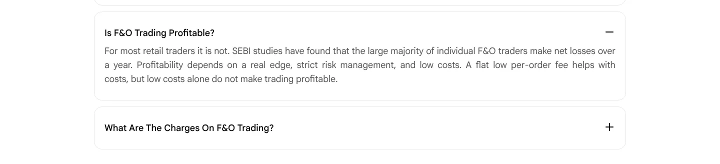 sahi.com: "Is F&O trading profitable?" gives no figure